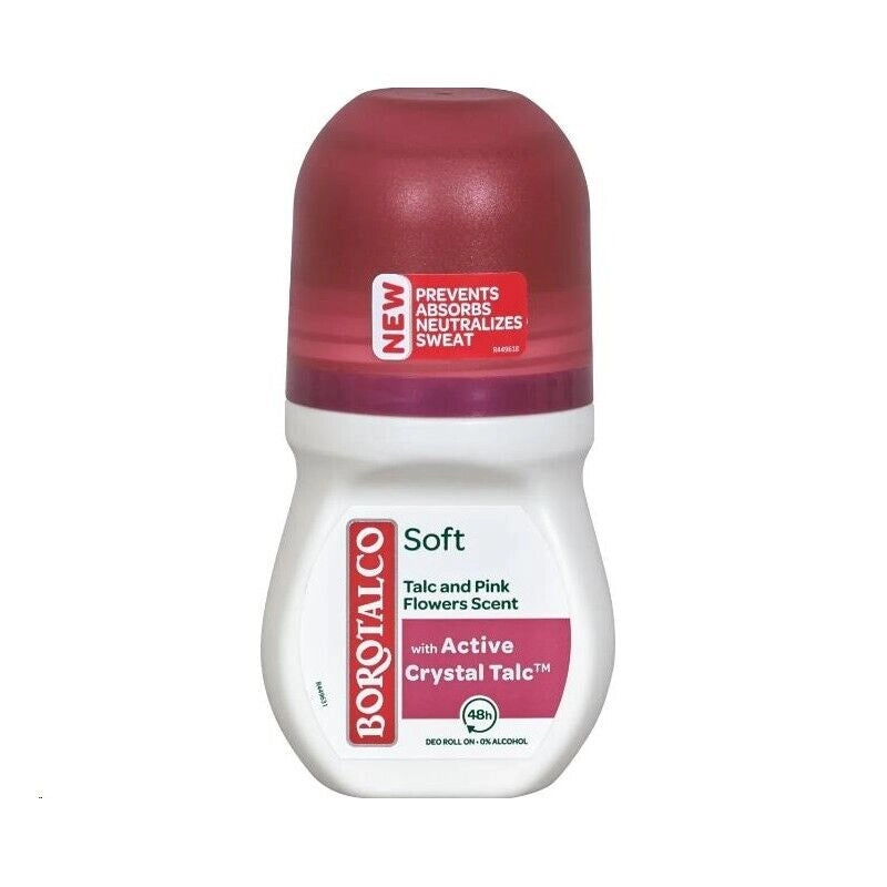 BOROTALCO DEO ROLL-ON  50ML SOFT CON CRISTALLI ATTIVI OKY