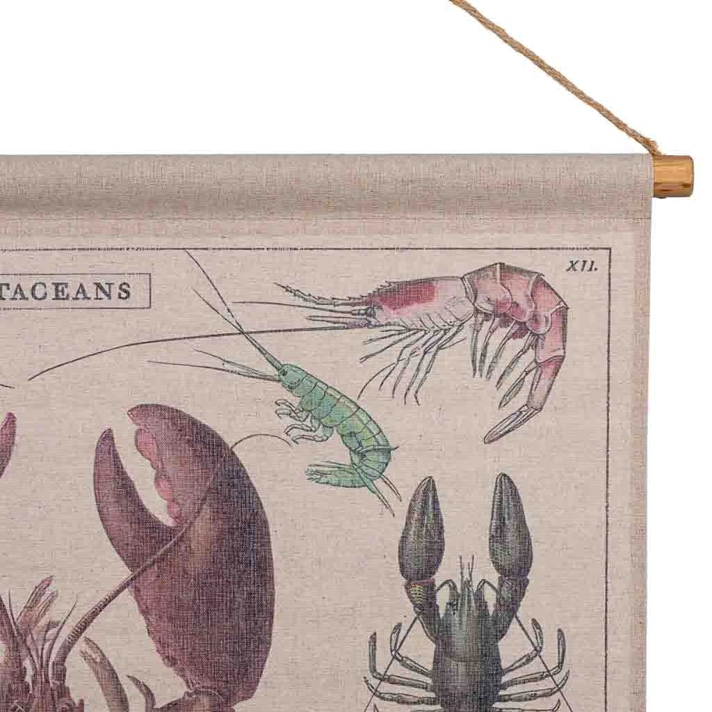 Tela pergamena in tessuto stampato 76x97x2,5h cm