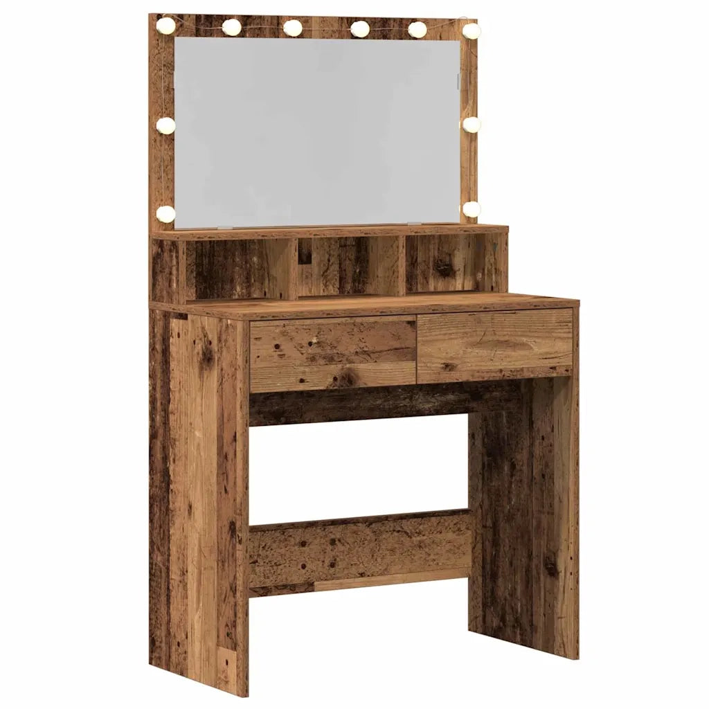 Tavolo da Trucco con cassetto Legno vecchio 80 x 41 x 134,5 cm 871537