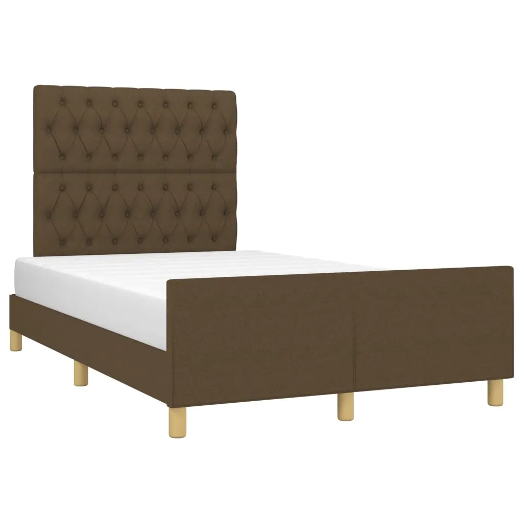 Giroletto senza Materasso Marrone Scuro 120x200 cm Tessuto