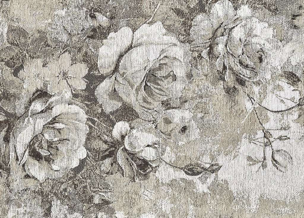 Tappeto Arredo Salotto Antiscivolo Scendiletto Camera Dis. Rose By Suardi - 140x200 - Tortora