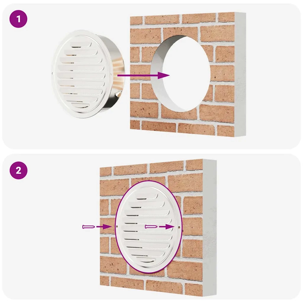 Coperture per ventilazione d'aria 4 pz Argento 200 mm CFW5675447