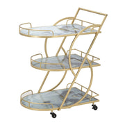 Carrello VKH2, Oro, Metallo, 71x45,5x84,5 cm