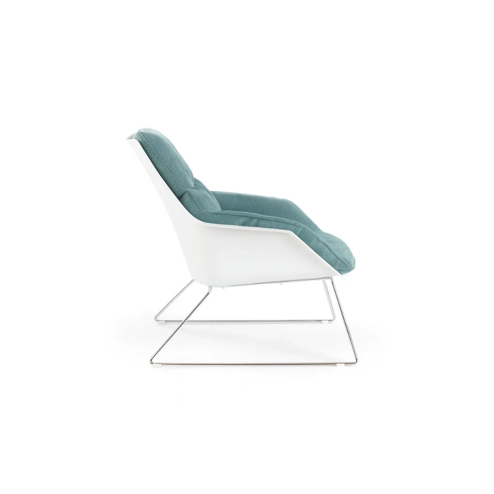 Cocoon, Set di 2 Poltroncine in polipropilene Acquamarina (L. P. H. 74 x 85 x 86) | Duzzle