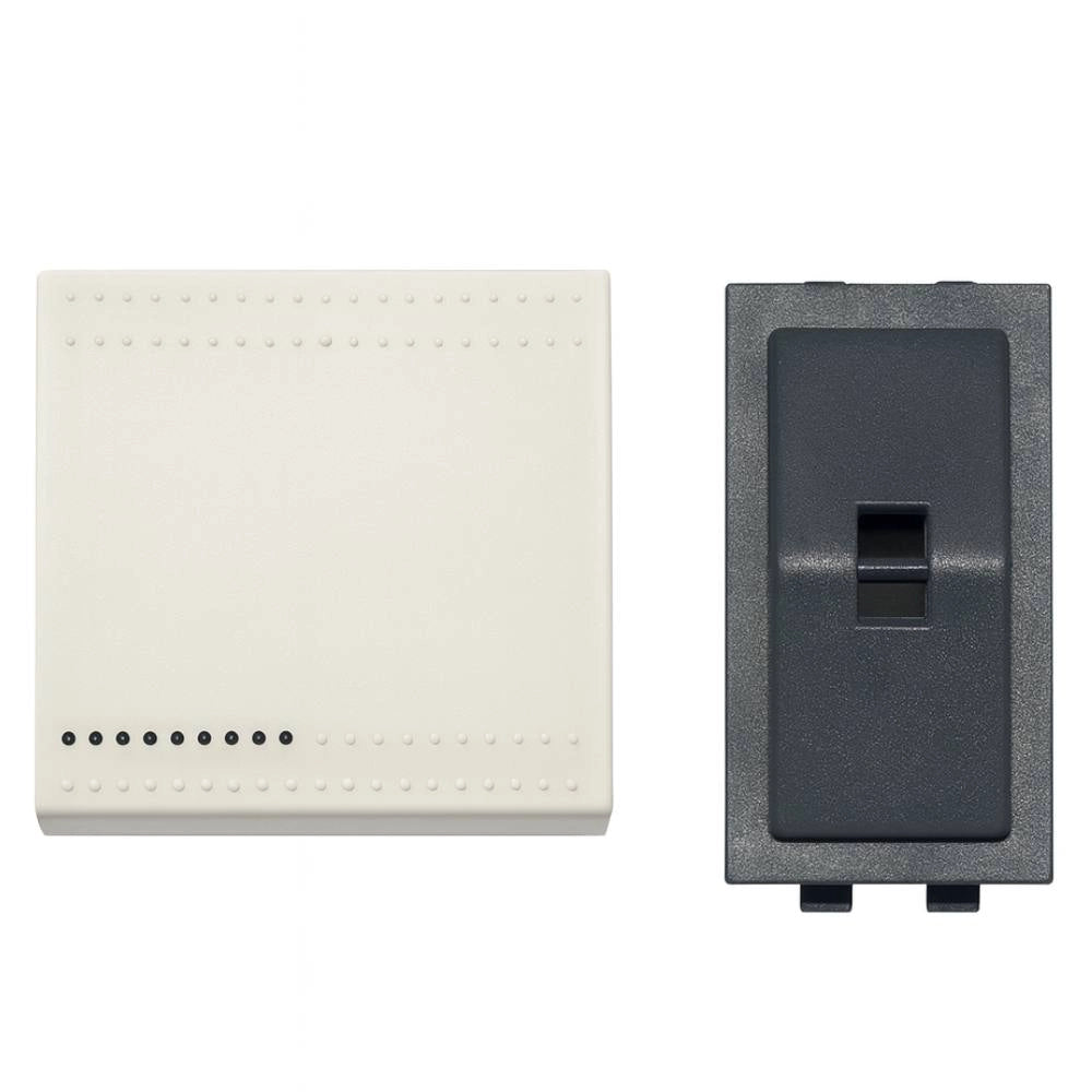 Copritasto illuminabile bticino livinglight bianco per ambienti eleganti *** numero posti 2 moduli, confezione 1
