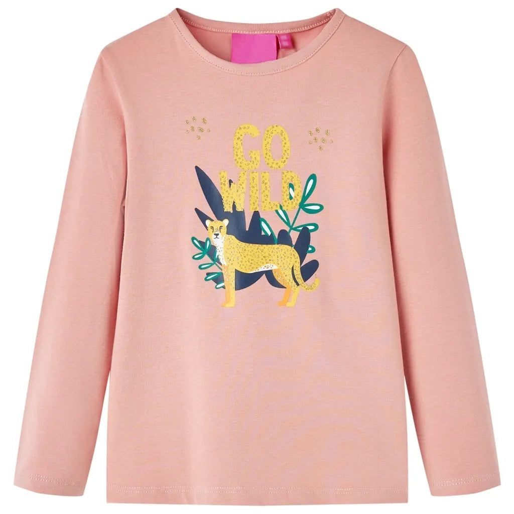 Maglietta per Bambini a Maniche Lunghe Rosa Chiaro 128cod mxl 132052