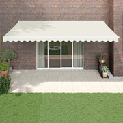 Tenda da Sole Retrattile Crema 5x3 m in Tessuto e Alluminio 3154430