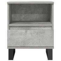 Comodino Grigio Cemento 40x35x50 cm in Legno Multistrato 830644
