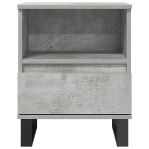 Comodino Grigio Cemento 40x35x50 cm in Legno Multistrato 830644