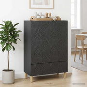 Credenza Nero 66 x 34,5 x 95 cm Legno ingegnerizzato 895126