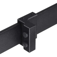 Kit per Porta Scorrevole in Stile Rustico con Binario 200cm e Rotelle, Nero
