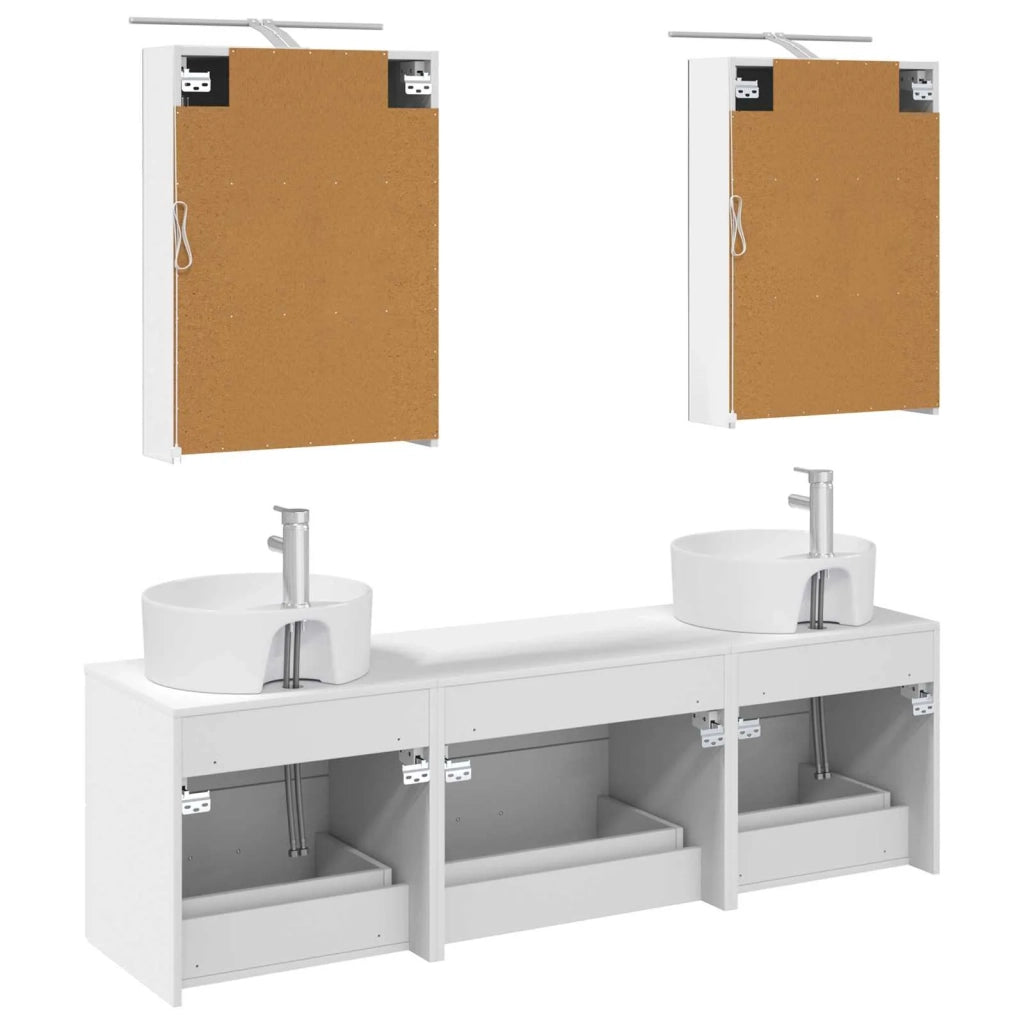 Set di mobili per il bagno 5 pcs Bianco 3406871