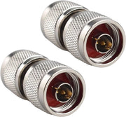 2 pezzi Adattatore RF Coassiale a Barile Doppio Maschio Compatibile con Walkie Talkie WiFi CB Radio a Vapore Antenna di Trasmissione Estensione del Segnale Telefonico