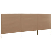 Paravento a 3 Pannelli in Tessuto-Divisorio 400x160 cm Grigio Talpa