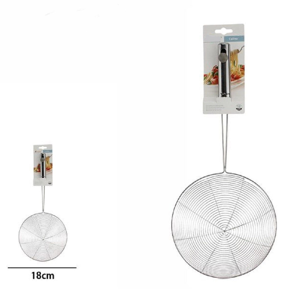 Trade Shop - Colino Cucina Inox 18 Cm Passino Cestello Schiumarola A Ragno Setaccio 66273 -