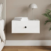 Mobiletto da notte a muro Bianco Lucido 49 x 34,5 x 20 cm 899133