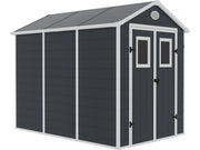 Casetta da giardino in resina "Texas" - 5,23 m² - Kit di ancoraggio incluso - Antracite