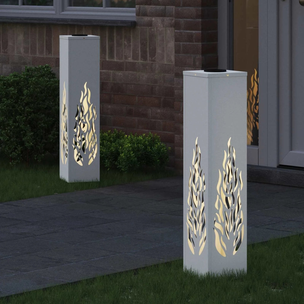 Faro LED solare per sentieri 2 pz Bianco CFW7756024
