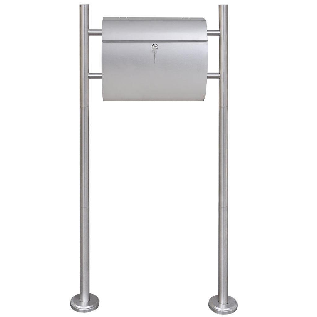 Cassetta postale dal design contemporaneo in acciaio inox su gambe 120 cm 1002005