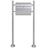 Cassetta postale dal design contemporaneo in acciaio inox su gambe 120 cm 1002005