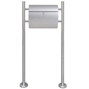 Cassetta postale dal design contemporaneo in acciaio inox su gambe 120 cm 1002005