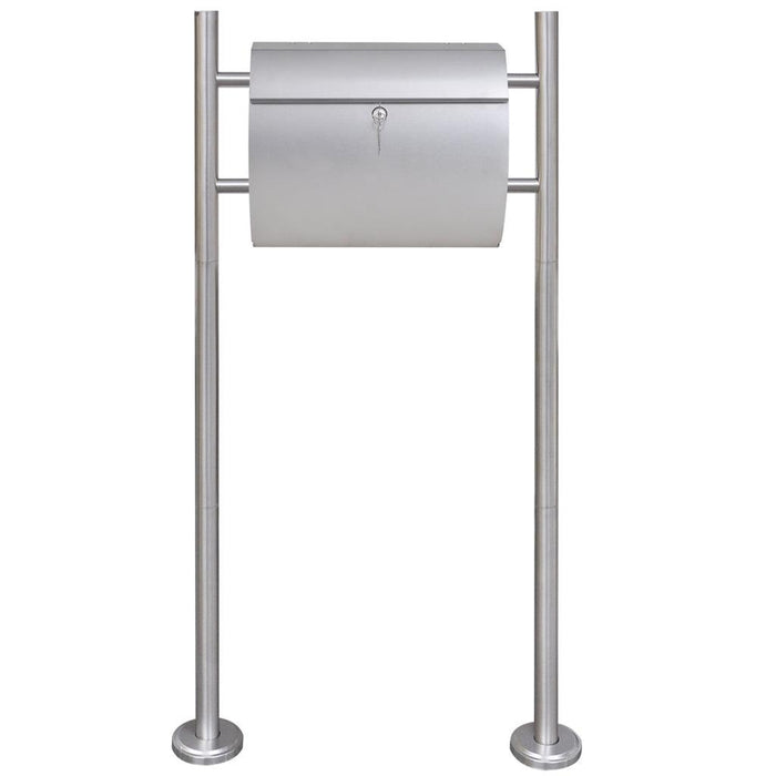 Cassetta postale dal design contemporaneo in acciaio inox su gambe 120 cm 1002005