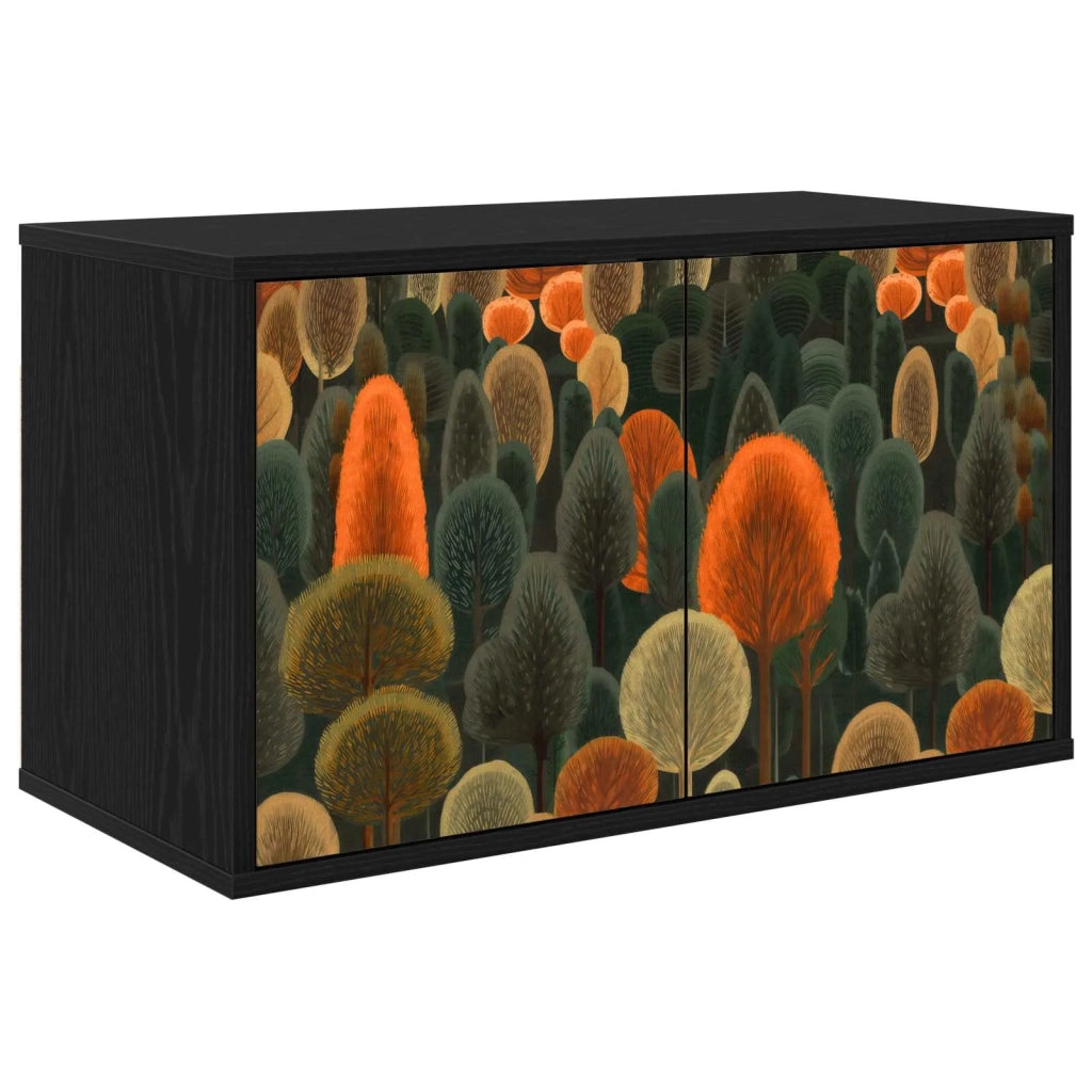 Mobile TV da Parete ZAANDAM 69 x 33 x 40 cm Rovere Nero 8007132
