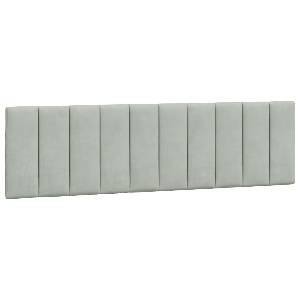 Cuscino Testiera Hanko Grigio Chiaro 180 cm in Velluto CFW7511096