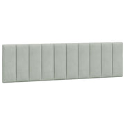 Cuscino Testiera Hanko Grigio Chiaro 180 cm in Velluto CFW7511096