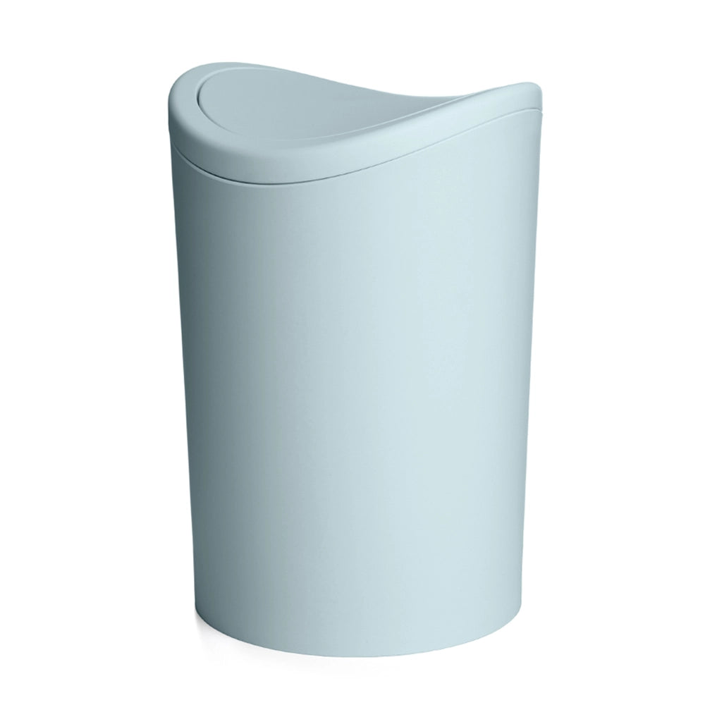 Pattumiera bagno in polipropilene azzurro cielo 6 Lt con coperchio basculante
