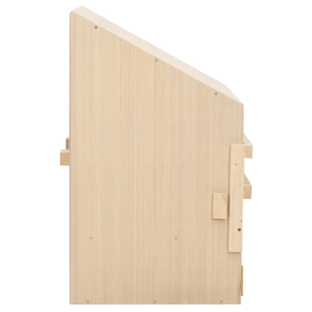 Casetta Cova per Galline 2 Scomparti 63x40x65 cm Legno di Pino 170651