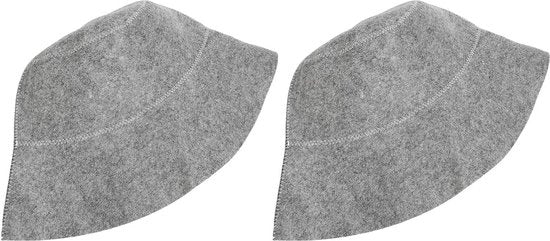 Capelli di Sauna in Grigio - Riduzione dell'Assorbimento d'Acqua dell'Adesivo - 2 Pezzi di Copricapo per Accessori da Bagno - Donna Uomo