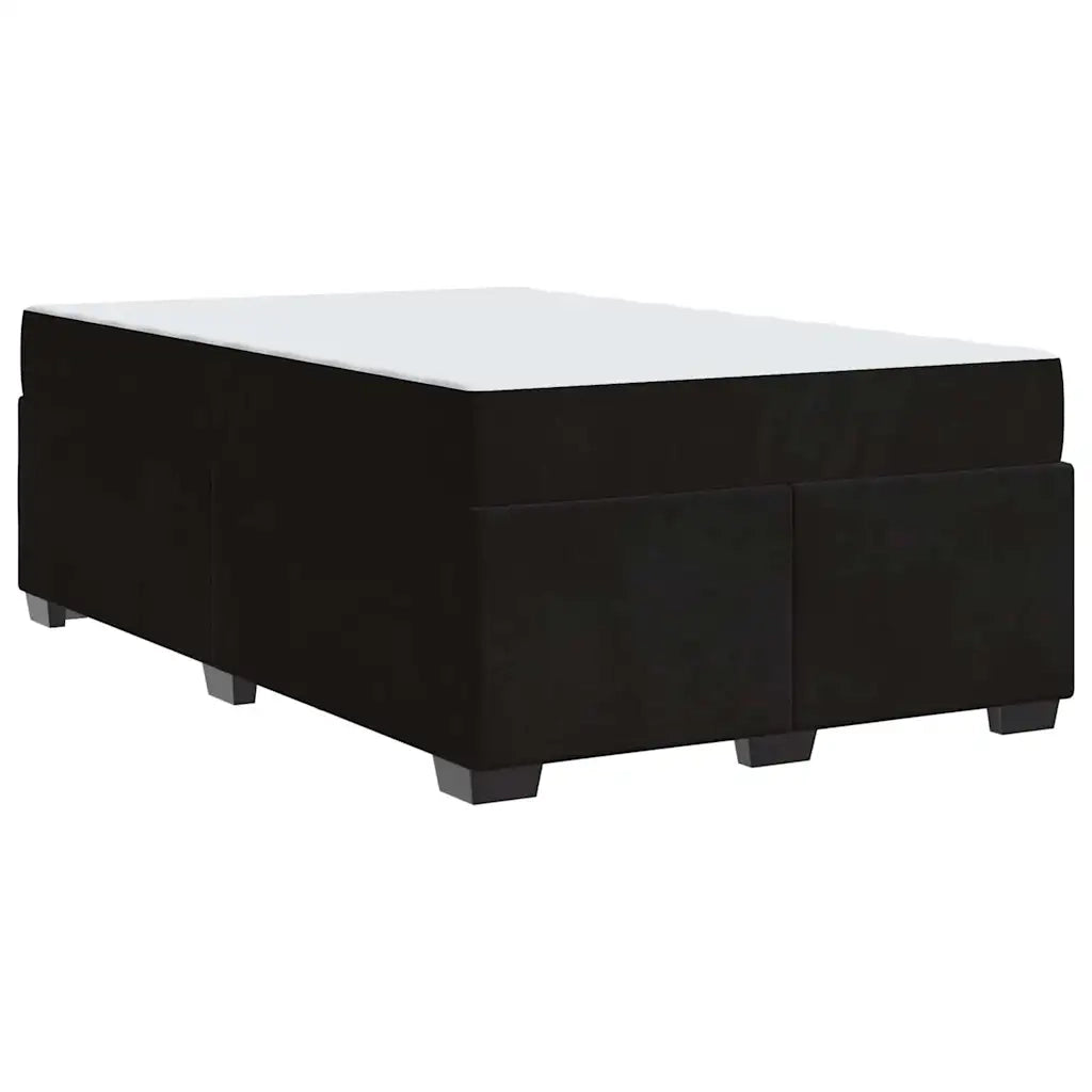 vidaXL Struttura letto con materasso Nero 120 x 200 cm Velluto