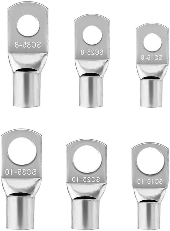 30 Stuks Cavi Elettrici con Termine a Coppia in Rame Verde per Connettori di Cavo con 6/4/2AWG