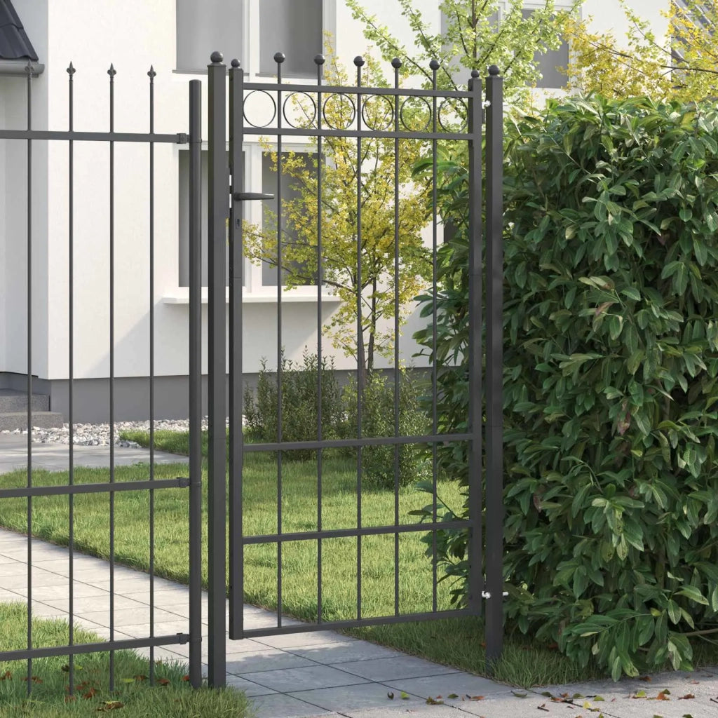 Cancello per recinzione HORST 100 x 175 cm Metallo Nero 42034062