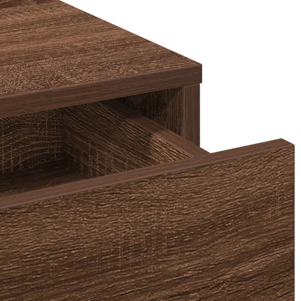 Tavolo da trucco con luci LED in Rovere Marrone 50x41x135 cm