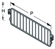 SEPARATORE GRIGLIA IN FILO PER RIPIANI IN ACCIAIO cm. 37x17 h Col. Grigio RAL9006