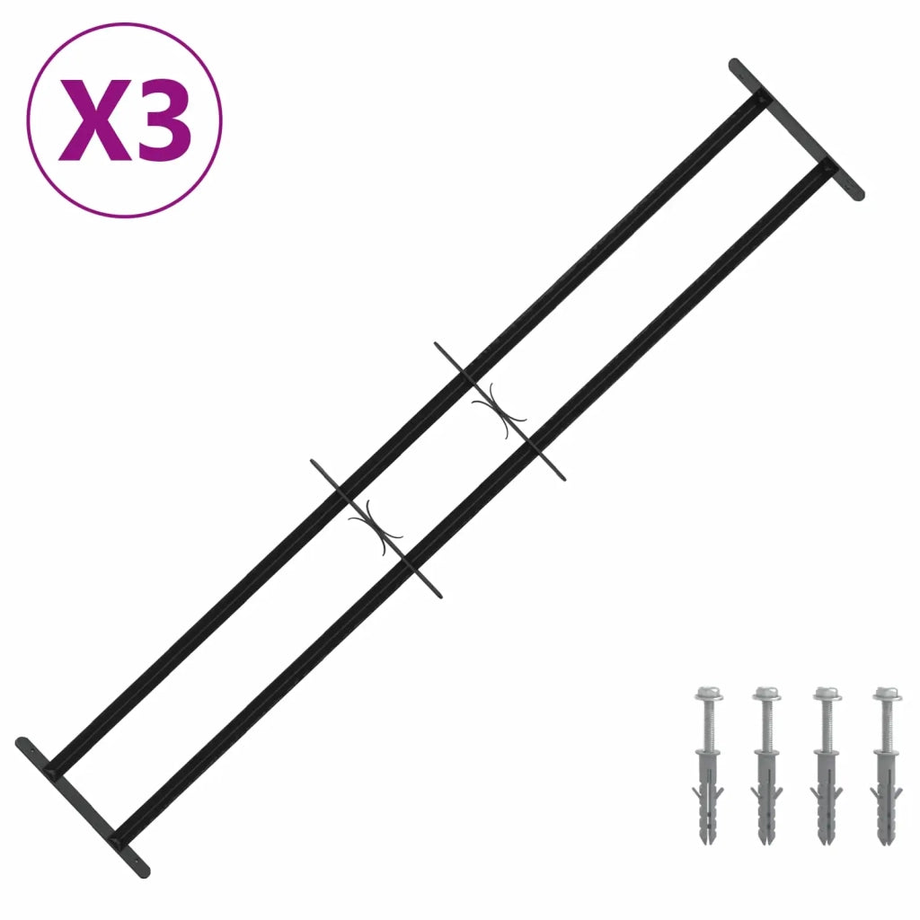 Griglia di Sicurezza per Finestre con 2 Traverse 3 pcs 42031284