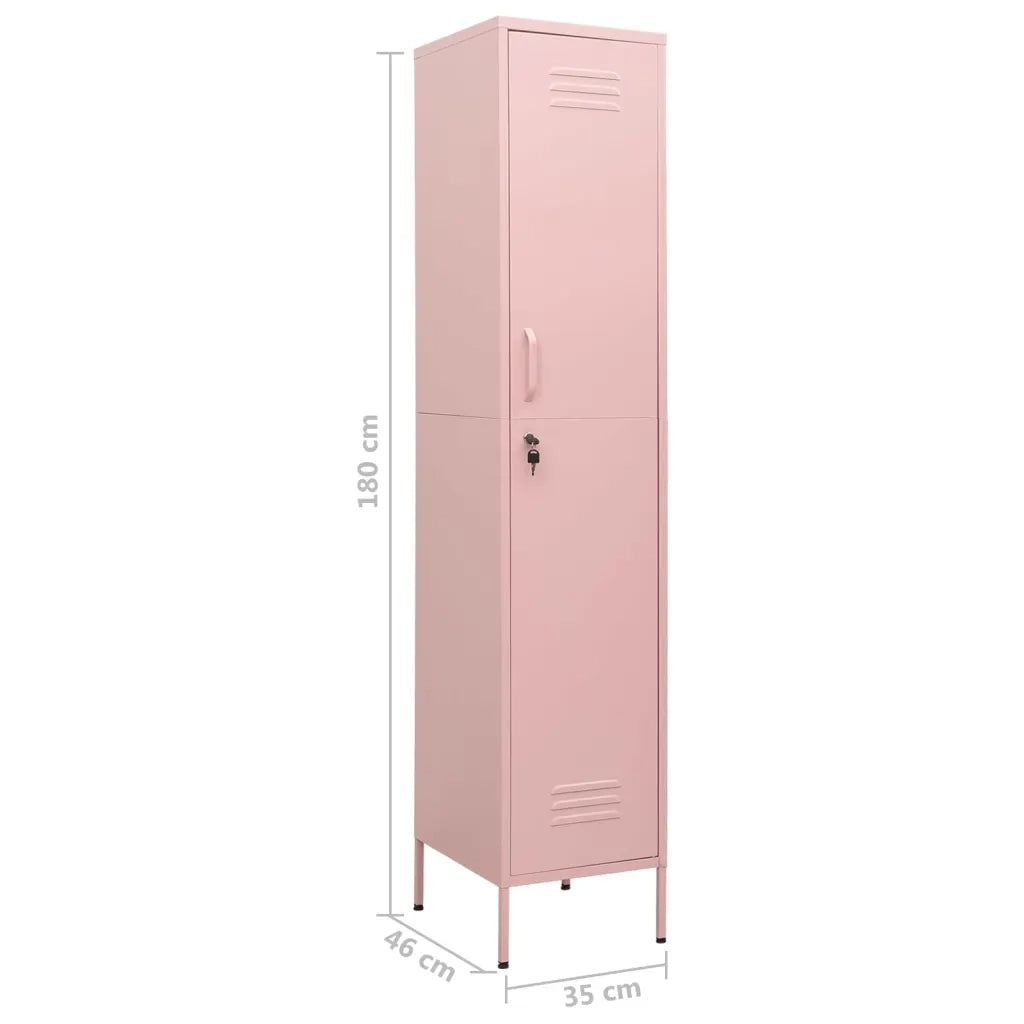 Armadio Rosa 35x46x180 cm in Acciaio 336256
