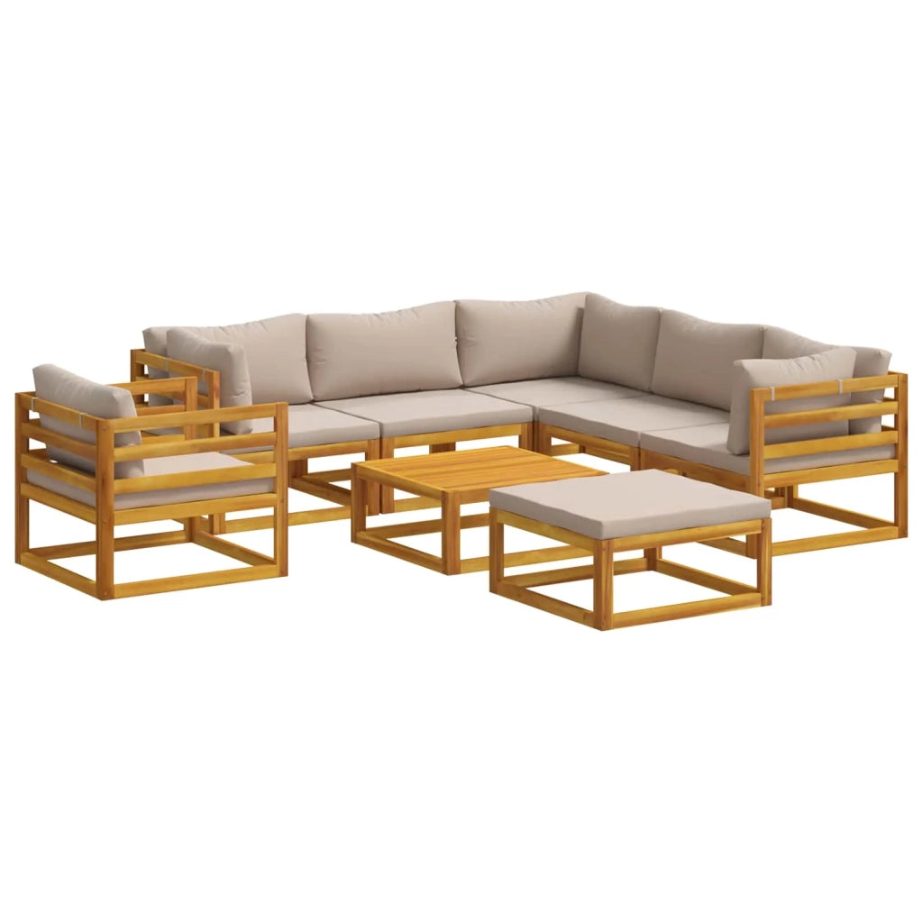 Set di divani 8 pz Naturale Legno di Acacia Massello 3417228