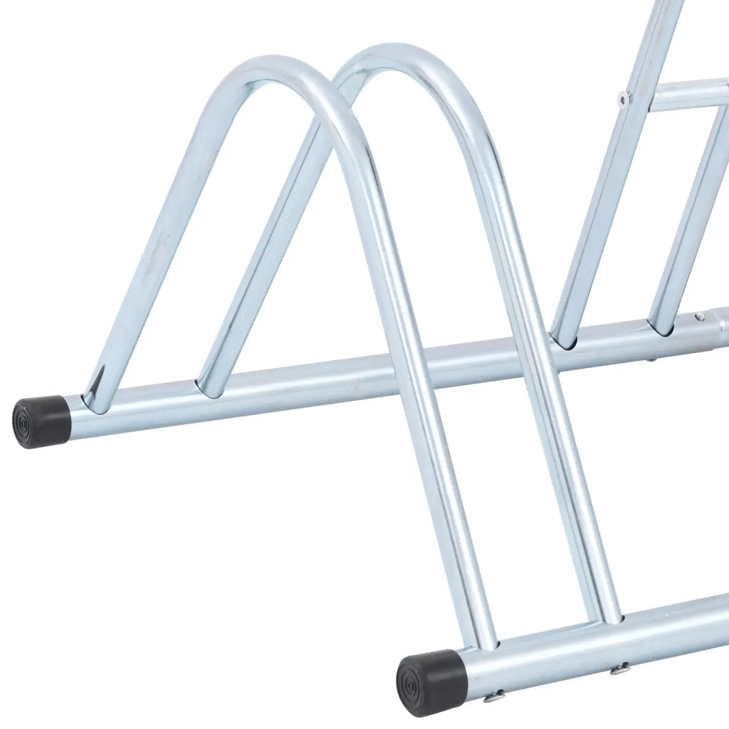 Supporto per 4 Bici da Pavimento Autoportante Acciaio Zincato CFW7912134