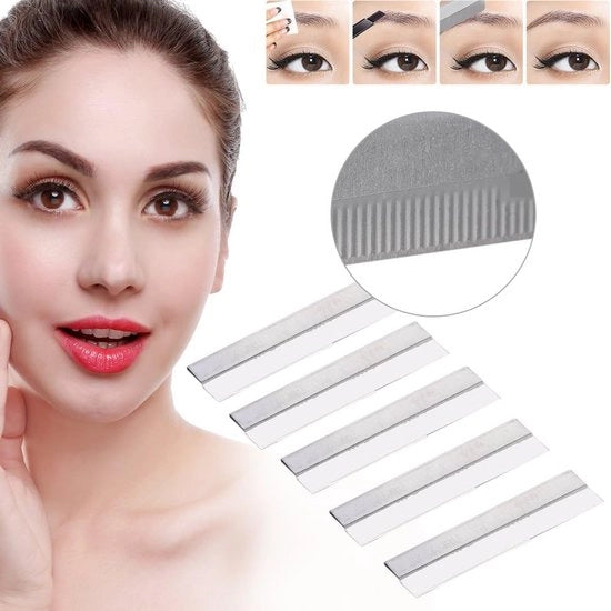 Pacchetto da 200 pezzi di lame di ricambio per rasoi per sopracciglia - Rasoi per donne - Per sopracciglia e trucco del viso - Lame riciclabili
