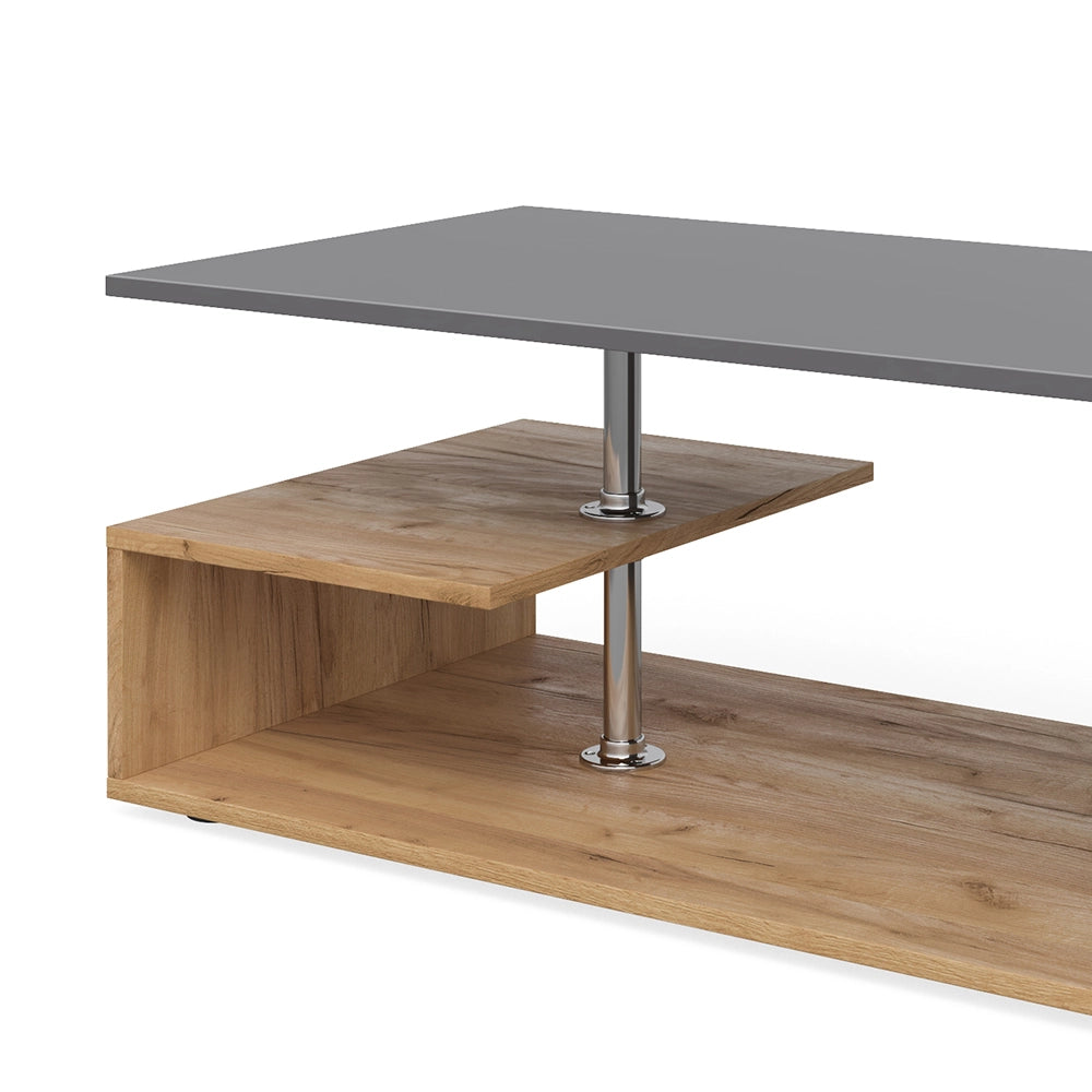 Vicco Tavolino da salotto Rovere antracite/sabbia 91 x 52,6 cm