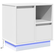 Comodino | Armadio da Notte | Mobiletto da notte Bianco 50 x 34,5 x 50 cm. Legno multistrato