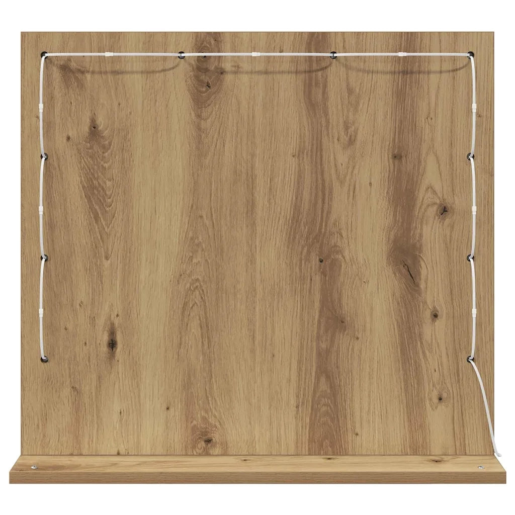 Specchio da Vanità Rovere artigianale 60 x 55 x 18 cm 868292
