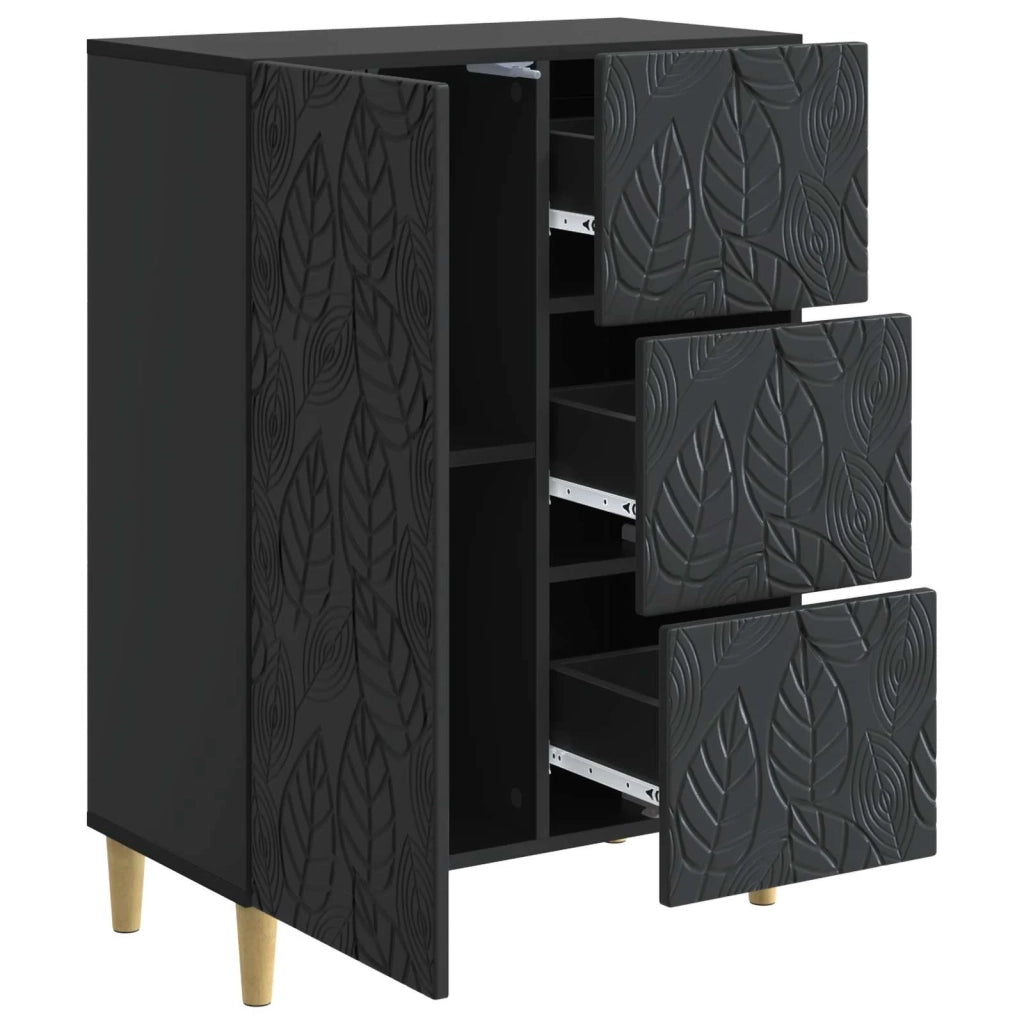 Credenza Nero 66 x 34,5 x 90 cm Legno ingegnerizzato