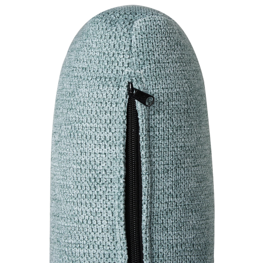Chaise longue con cuscino in tessuto blu lato destro stile retrò