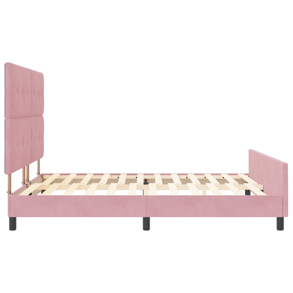 Letto in Velluto Rosa  180x200 cm