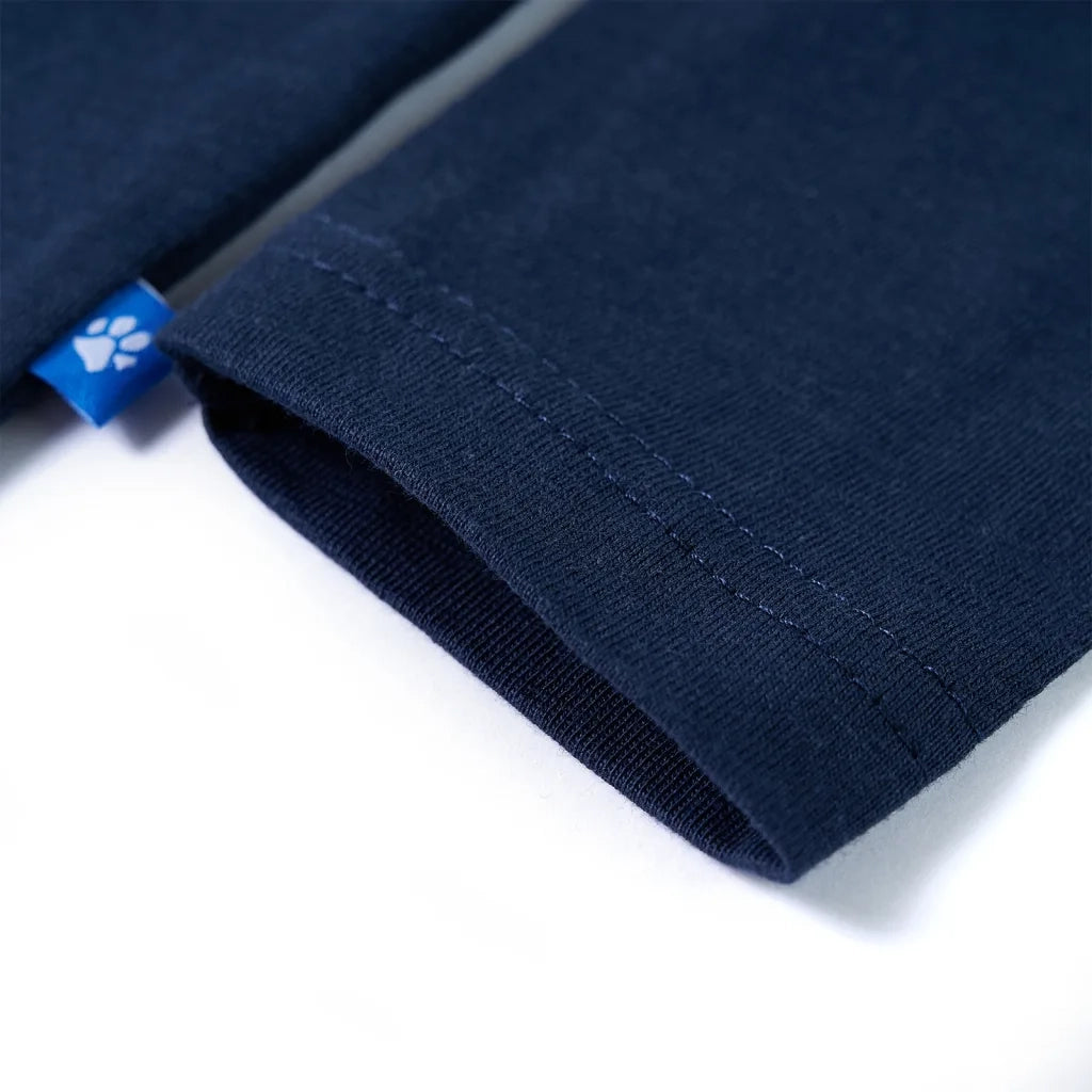 Maglietta Bambino Maniche Lunghe Blu Marino MÃ©lange 128