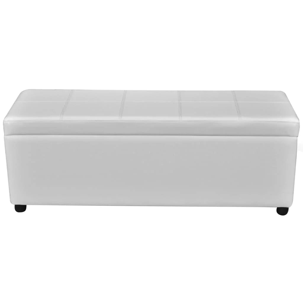 Panca contenitore lunga 116 x 39 x 44 cm legno bianco 02_0010913